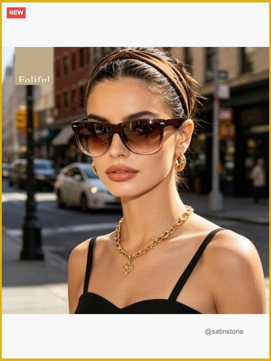 Polarized Sunglasses for Women Men - HD UV Protection Retro Square Driving main image 6